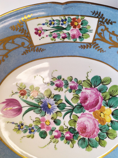 Plat En Porcelaine Peinte Mehun