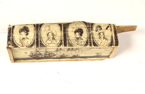 Boîte à Jeu Dominos Révolutionnaire Portraits Bataille Navale Marianne 18è