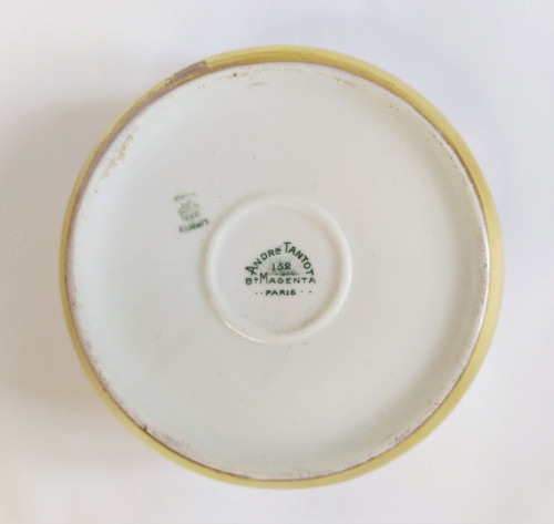 Limoges Painted Porcelain Box Art Nouveau Style Gilted