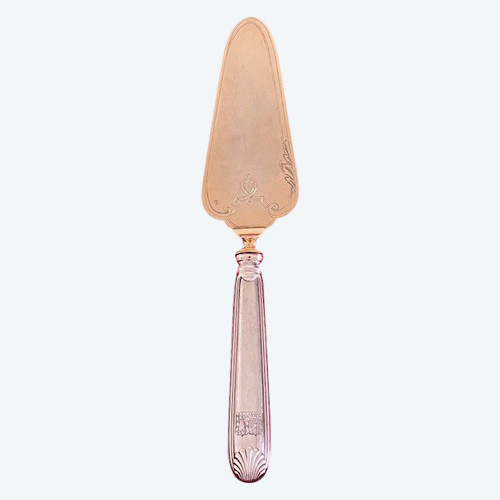 Superbe pelle à tarte en argent massif de la Maison Lapparra et Gabriel d'époque début XXème vers 1910