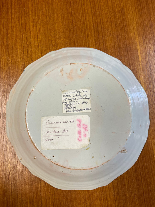 Nevers - Marine De Loire Earthenware Plate 18th Century
