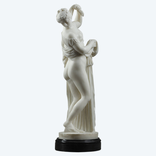 Scultura “Venus Callipyge” in marmo bianco di Carrara, Scuola Francese del XIX secolo