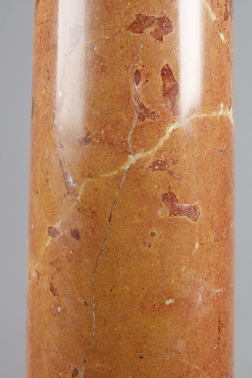 COLUMN IN RED PYRENEAN MARBLE FROM THE LATE 19TH CENTURY
