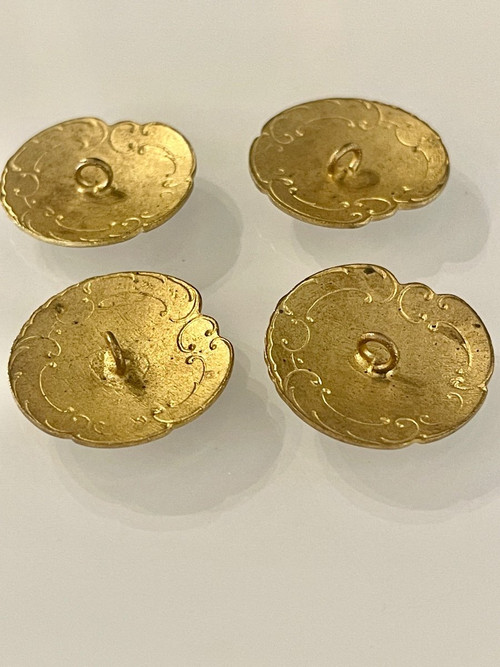Art Nouveau enameled buttons