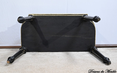 Console Table de Jeux en Bois Noirci, époque Napoléon III – Milieu XIXe