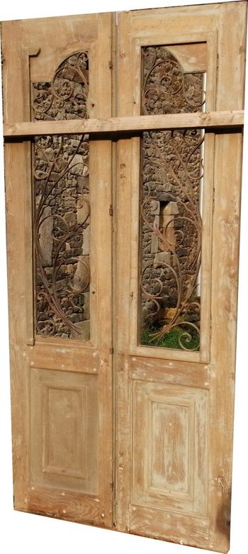 Superbe Double Porte Ancienne XIXème En Chêne Portes Boiserie