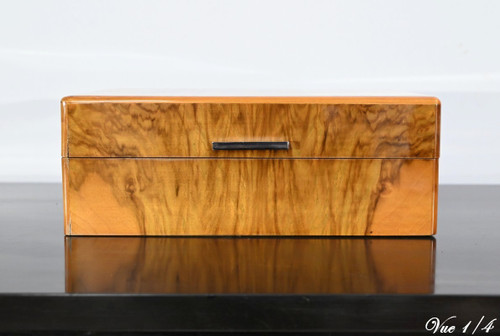 Cigar Box in Walnut Veneer, Maison Lemaire Paris, Art Deco – 1920