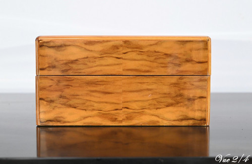 Cigar Box in Walnut Veneer, Maison Lemaire Paris, Art Deco – 1920