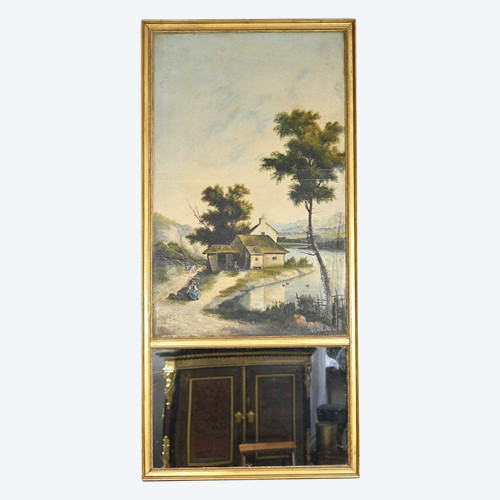 Miroir Trumeau en Bois Doré – Fin XIXe