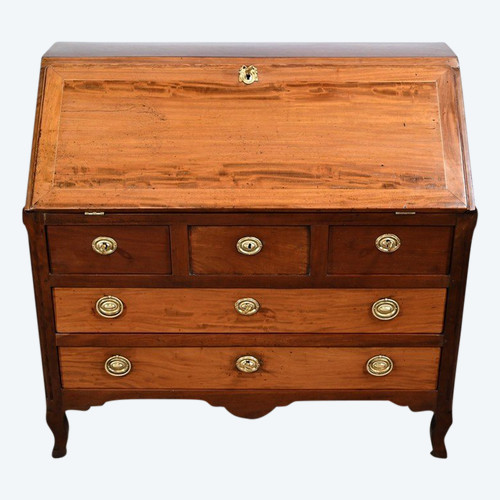 Commode Scriban de Port en Acajou de Saint Martin et de Cuba, époque Louis XV – XVIIIe