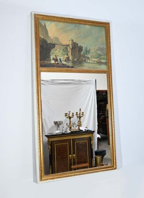 Miroir Trumeau en Bois Doré, style Louis XVI – Fin XIXe