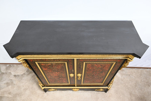 Blackened Pear Wood Support Unit, Boulle spirit, Napoleon III period – Mid-19th century