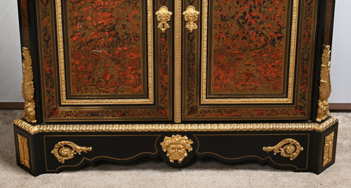 Blackened Pear Wood Support Unit, Boulle spirit, Napoleon III period – Mid-19th century