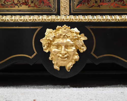 Blackened Pear Wood Support Unit, Boulle spirit, Napoleon III period – Mid-19th century