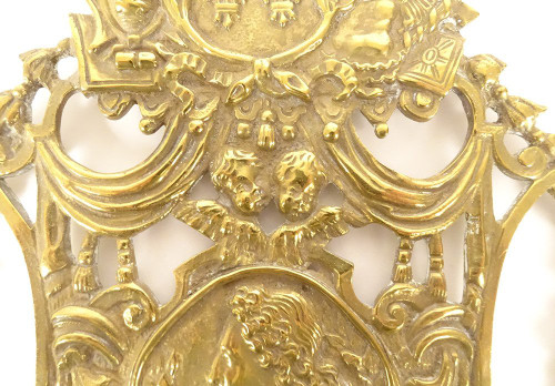 Paire Appliques 3 Feux Bronze Louis XIV Armes France Fleurs Lys Putti XIXè