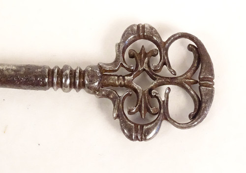 Aktentasche, Portemonnaie, Tasche, Leder, rot, marokkanischer Silberschlüssel, XVIII