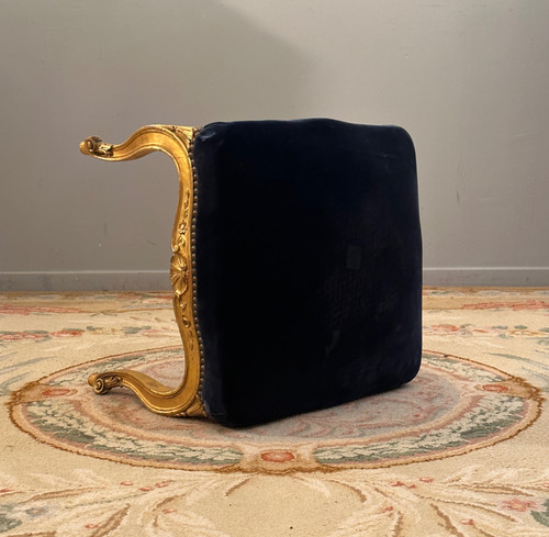 Repose Pied En Bois Doré De Style Louis XV Epoque Napoleon III