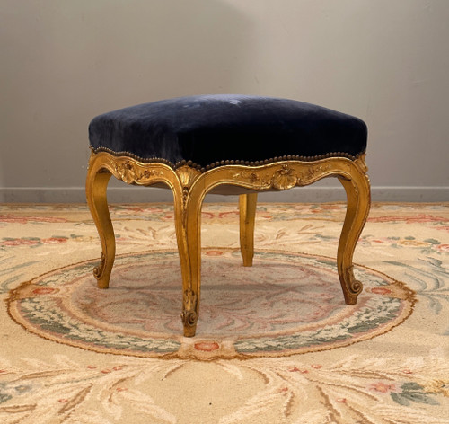 Repose Pied En Bois Doré De Style Louis XV Epoque Napoleon III