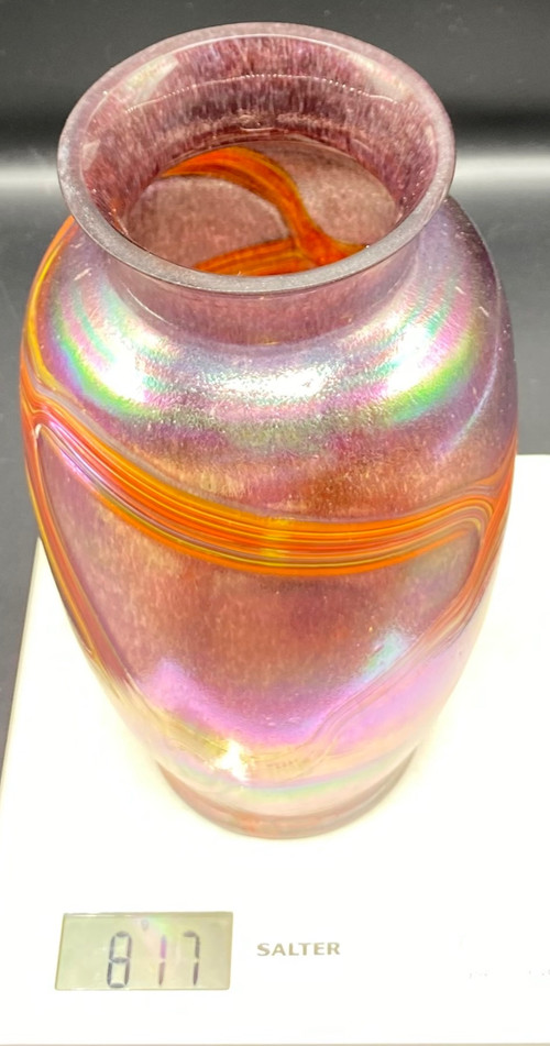 BÖHMISCHE GLASVASE 1980