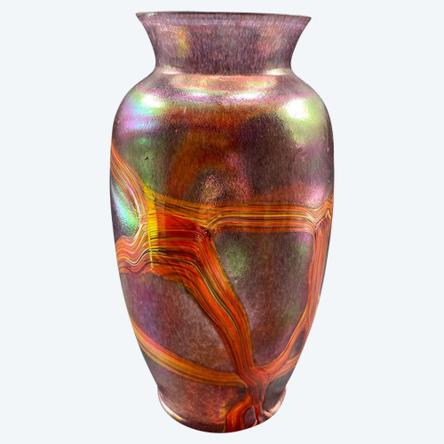 BÖHMISCHE GLASVASE 1980