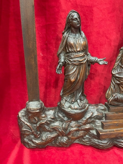 Grand Calvaire Crucifixion Bois Sainte Lucie César Bagard XVII ème