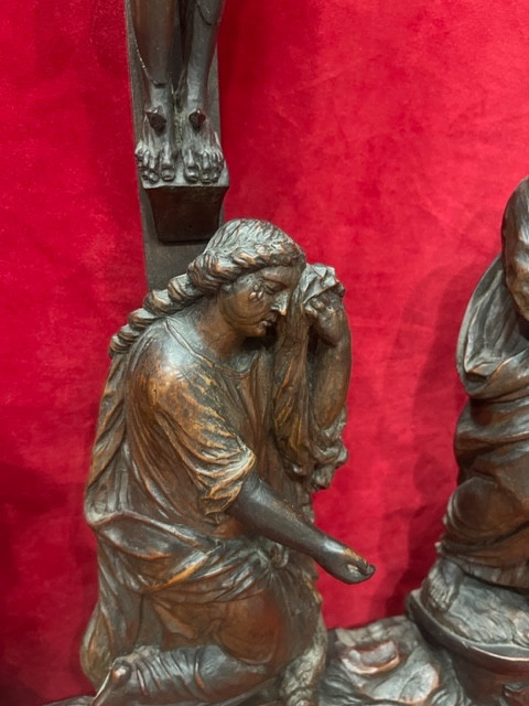 Grand Calvaire Crucifixion Bois Sainte Lucie César Bagard XVII ème