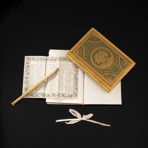 Charles X Period Verre Églomisé Ball Book