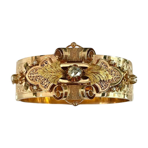 Colored Gold Bracelet from the Napoleon III Period