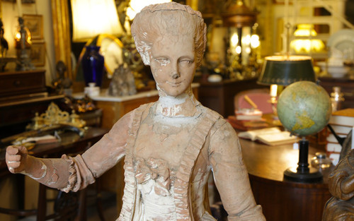  18th century terracotta garden statue 