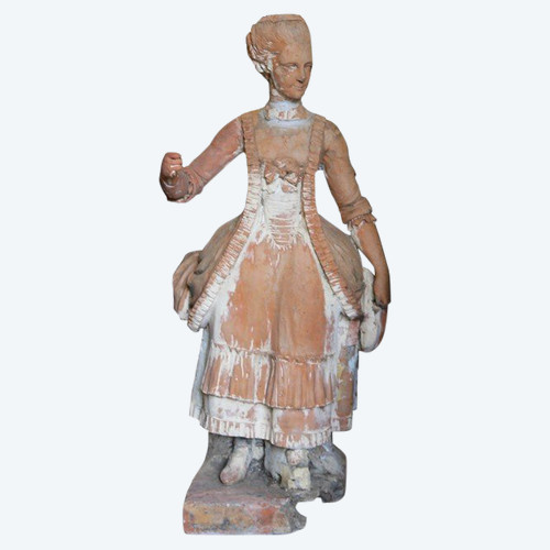  18th century terracotta garden statue 