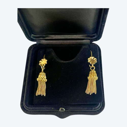 Paio Di Orecchini Con Nappe In Oro