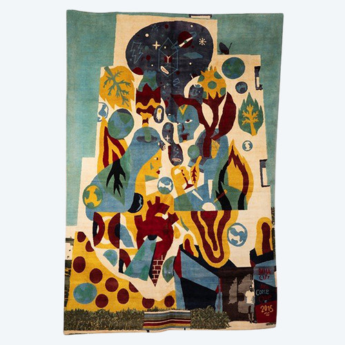 According to Akacorleone. Carpet, or “Baisa City” tapestry. Contemporary work.