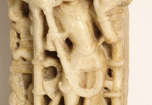 Scultura in bassorilievo Marmo Pigliamosche Carrier Chauri Rajasthan Solanki