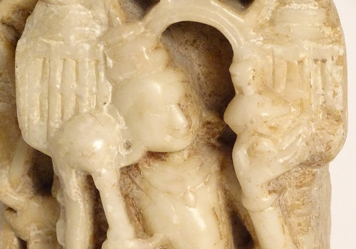 Scultura in bassorilievo Marmo Pigliamosche Carrier Chauri Rajasthan Solanki