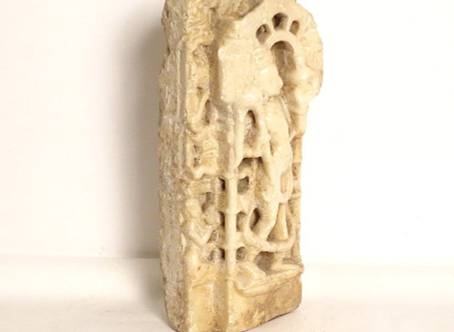 Scultura in bassorilievo Marmo Pigliamosche Carrier Chauri Rajasthan Solanki