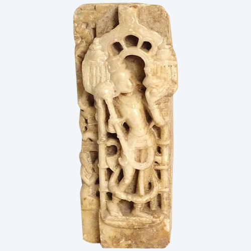 Scultura in bassorilievo Marmo Pigliamosche Carrier Chauri Rajasthan Solanki