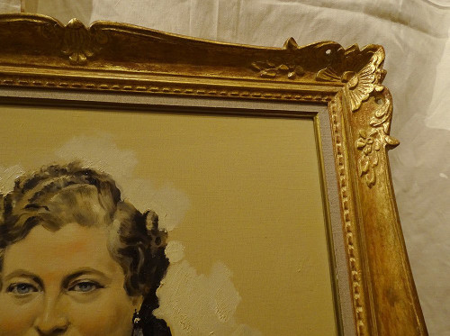 Großes HST Gemälde Van Caulaert Porträt Elegante Frau Paris XX Jh.