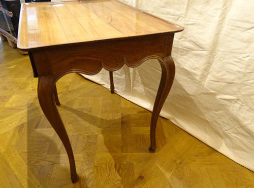 Table Cabaret Louis XV Acajou Massif Plateau Gorge Pieds Galbés XVIIIème