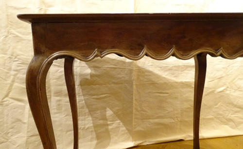 Table Cabaret Louis XV Acajou Massif Plateau Gorge Pieds Galbés XVIIIème