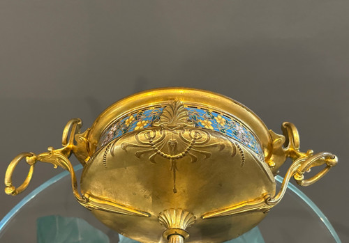 Ferdinand Barbedienne, Emaux Cloisonnés e coppa di bronzo (1810 - 1892)