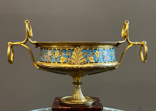 Ferdinand Barbedienne, Emaux Cloisonnés e coppa di bronzo (1810 - 1892)
