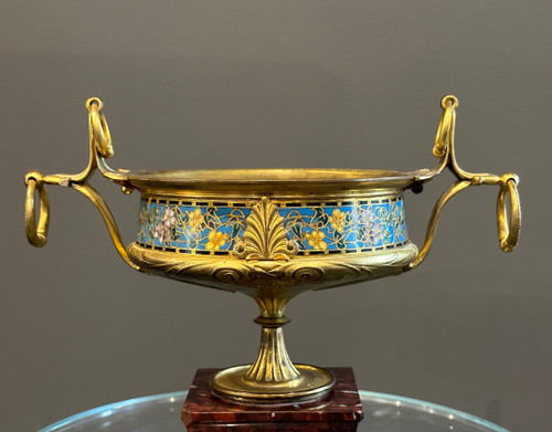 Ferdinand Barbedienne, Emaux Cloisonnés e coppa di bronzo (1810 - 1892)