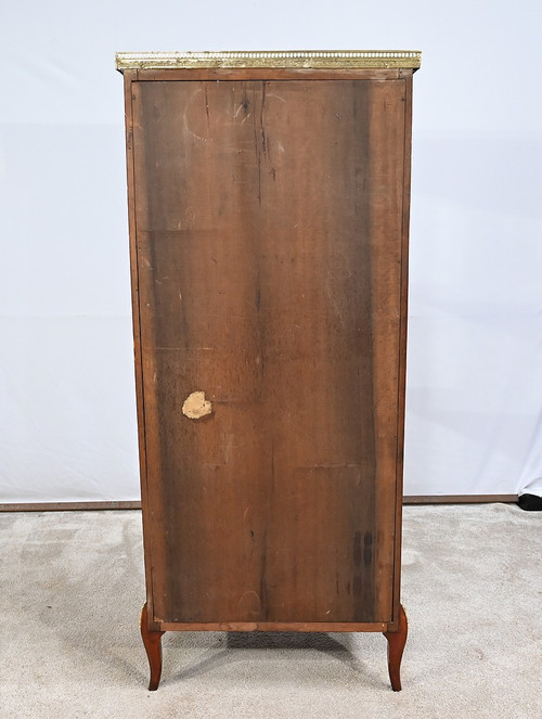 Small solid cherrywood display case, Transition Louis XV Louis XVI - Early 20th century