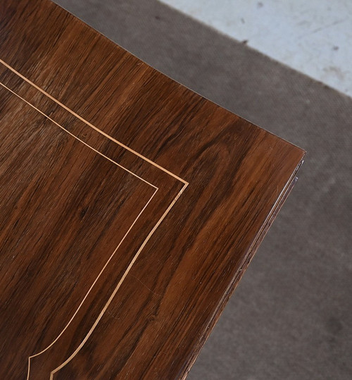 Table Rectangulaire en Palissandre de Rio, attribué à J. Leleu, Art Déco – 1940