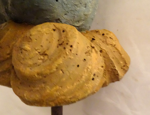 Sculpture Statue Bois Polychrome Angelot Chérubin Ange XVIIème Siècle