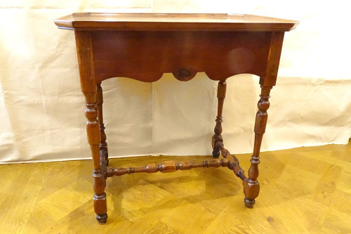 Tavolo Cabaret Meuble de Port La Rochelle Mogano Gaïac XVIII secolo
