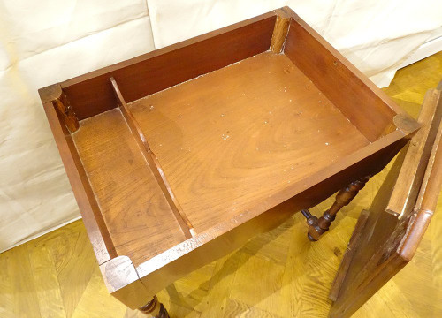 Tavolo Cabaret Meuble de Port La Rochelle Mogano Gaïac XVIII secolo