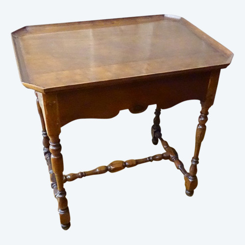 Tavolo Cabaret Meuble de Port La Rochelle Mogano Gaïac XVIII secolo