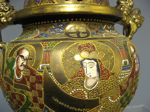 Parfümbrenner Satsuma Geisha Samurai Japan Imperial 19. Jahrhundert.