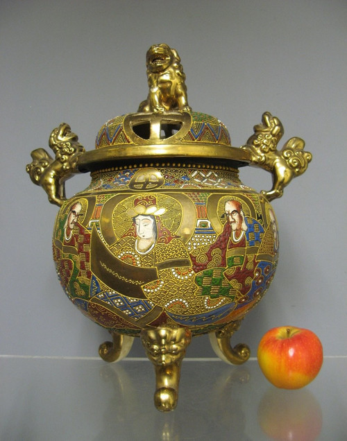 Parfümbrenner Satsuma Geisha Samurai Japan Imperial 19. Jahrhundert.
